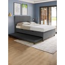 Ver imagem 1 de Base Box Casal com Cama Auxiliar Linho Preto - Skybox