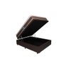 Cama Base Box com Baú Queen+ Colchão de Espuma D28 Dupla Face - PILLOW TOP -Confort - Anjos:marrom - 2