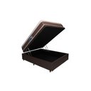 Ver imagem 2 de Cama Base Box com Baú Queen+ Colchão de Espuma D28 Dupla Face - Pillow Top -confort - Anjos:marrom