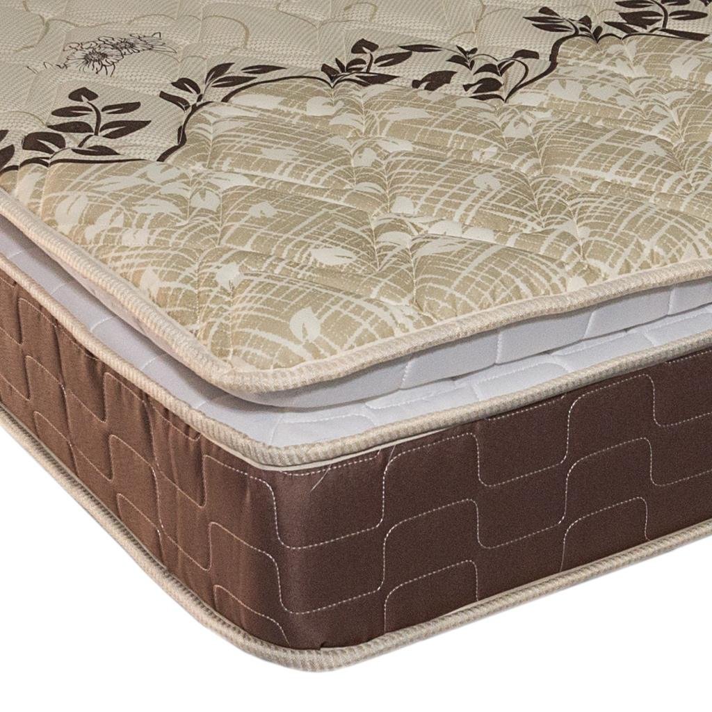 Cama Base Box com Baú Queen+ Colchão de Espuma D28 Dupla Face - PILLOW TOP -Confort - Anjos:marrom - 6