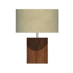 Abajur Fox Lustres 5311 Clean 52x40x40cm Madeira, Mdf e Cúpula de Tecido 1xe27 Cor:calico