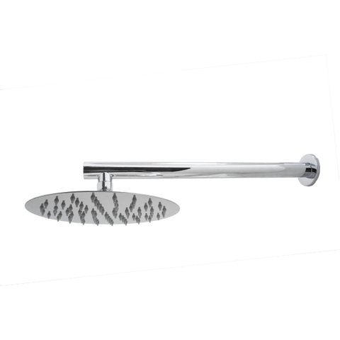 Chuveiro Ducha Redondo em Aço Inox 20cm X 20cm Solar ou a Gás