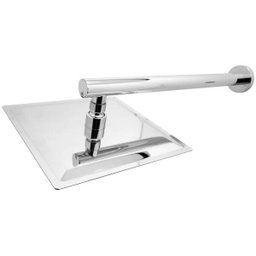 Ducha Chuveiro  Quadrada Cromado Solar Ou a Gás Inox  Com Braço 30 x 30 Cm - 2