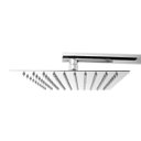 Ver imagem 1 de Ducha Chuveiro  Quadrada Cromado Solar Ou a Gás Inox  Com Braço 30 x 30 Cm