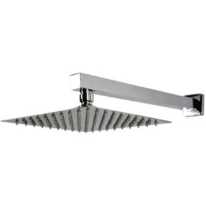 Ducha Chuveiro  Quadrada Cromado Solar Ou a Gás Inox  Com Braço 30 x 30 Cm
