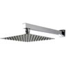 Ducha Chuveiro  Quadrada Cromado Solar Ou a Gás Inox  Com Braço 30 x 30 Cm - 1