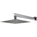 Ver imagem 1 de Ducha Chuveiro Quadrada Cromado Solar Ou a Gás Inox Com Braço 30 x 30 Cm