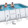 Piscina Luxo Estrutural Retangular 14.812l Completa 110v Bestway - 110v - 2