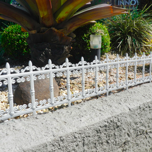 Kit 1 Metro Cerca Decorativa Plástica Estilo Ferro Fundido Grande Lançamento Jardim - Branca