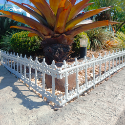 Kit 1 Metro Cerca Decorativa Plástica Estilo Ferro Fundido Grande Lançamento Jardim - Branca - 2