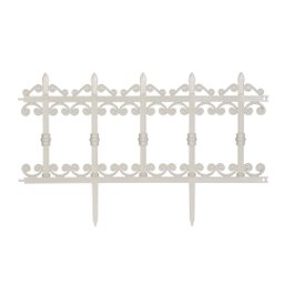 Kit 1 Metro Cerca Decorativa Plástica Estilo Ferro Fundido Grande Lançamento Jardim - Branca - 7