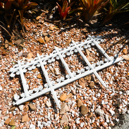 Kit 1 Metro Cerca Decorativa Plástica Estilo Ferro Fundido Grande Lançamento Jardim - Branca - 5