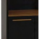 Ver imagem 3 de Balcão para Microondas Armário Multiuso Madu Feito em Mdf Preto / Freijó