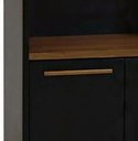 Ver imagem 3 de Balcão para Microondas Armário Multiuso Madu Feito em Mdf Preto / Freijó