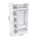 Ver imagem 2 de MODULO CLOSET LOJA OU CASA M98.2021.B (CABIDEIRO) MUNDI MOVEIS