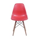 Ver imagem 2 de Cadeira Charles Eames Eiffel Dkr Base Madeira:vermelha