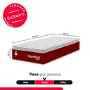 Ver imagem 3 de Colchão Solteiro Comfort Class Pillow Top 28x88x188cm - Vinho- e-Shop Casa