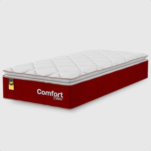 Colchão Solteiro Comfort Class Pillow Top 28x88x188cm - Vinho- e-Shop Casa