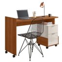 Ver imagem 1 de Mesa para Escritório Estudos 2 Gavetas 138cm Alessa M1 Lukaliam Jequitiba/off White