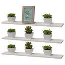 Ver imagem 2 de Kit 3 Prateleiras 70 x 15cm Branca Suporte Invisível