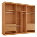 Ver imagem 5 de Guarda-Roupa Casal 100% MDF com 6 Portas e 6 Gavetas 273cm Multimóveis CR35530 Madeirado/Off White