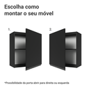 Ver imagem 6 de Armário Aéreo 60 cm 1 Porta Preto Nice Madesa