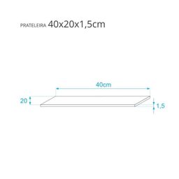 Prateleira Rosa 40x20cm Com Suporte Invisível - 3