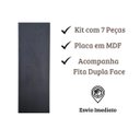 Ver imagem 3 de Cabeceira Modulada Estofada P/ Cama Casal 7 Placas 20x60cm:preto