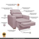 Ver imagem 7 de Poltrona do Papai Confortável Retrátil Reclinável Suede Srj:rosê