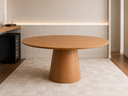 Ver imagem 2 de Mesa de Jantar Oval 130x80cm em MDF Freijó - Base Cone