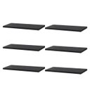 Ver imagem 1 de Kit 6 Prateleiras 30 x 10cm Preta Suporte Invisível
