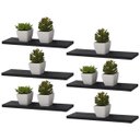 Ver imagem 2 de Kit 6 Prateleiras 30 x 10cm Preta Suporte Invisível