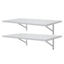 Ver imagem 2 de Kit 2 Prateleiras 100 x 30cm Branca Com Mão Francesa