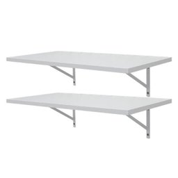 Kit 2 Prateleiras 100 x 30cm Branca Com Mão Francesa - 2