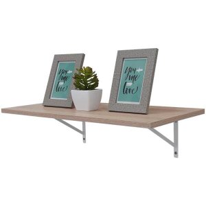 Prateleira 100 x 30cm Carvalho Com Mão Francesa