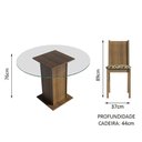 Ver mais imagens de Conj. Mesa Tampo de Vidro 4 Cadeiras Rustic/bege Marrom