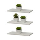 Ver imagem 2 de Kit 3 Prateleiras 30 x 10cm Branca Suporte Invisível