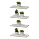 Ver imagem 2 de Kit 4 Prateleiras 30 x 10cm Branca Suporte Invisível