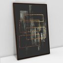 Ver imagem 2 de Quadro Decorativo Abstrato Moderno TACOLADO PAPEL DE PAREDE Moldura Madeira 90 x 60cm