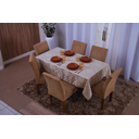 Ver imagem 1 de toalha de mesa retangular 6 lugares jacquard 1,35x2,00:bege