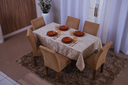Ver imagem 1 de toalha de mesa retangular 6 lugares jacquard 1,35x2,00:bege