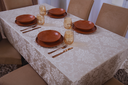 Ver imagem 2 de toalha de mesa retangular 6 lugares jacquard 1,35x2,00:bege