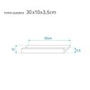 Ver imagem 3 de Kit 3 Prateleiras Porta Quadros 30 x 10cm Carvalho Suporte Invisível