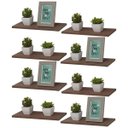 Ver imagem 2 de Kit 8 Prateleiras 30 x 10cm Nogal Suporte Invisível