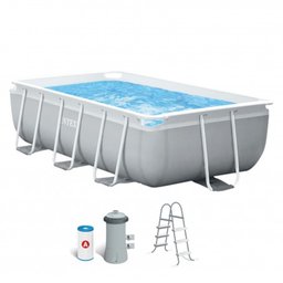 Piscina Retangular Estrutural 3.539 Litros com Bomba Filtrante 220v e Escada Intex - 1