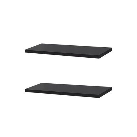 Kit 2 Prateleiras 30 x 10cm Preta Suporte Invisível