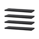 Ver imagem 1 de Kit 4 Prateleiras 30 x 10cm Preta Suporte Invisível