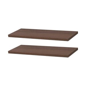 Kit 2 Prateleiras 40 x 10cm Nogal Suporte Invisível