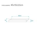 Ver imagem 3 de Kit 3 Prateleiras Porta Quadros 40 x 10cm Nogal Suporte Invisível