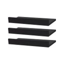Ver imagem 1 de Kit 3 Prateleiras Porta Quadros 40 x 10cm Preta Suporte Invisível